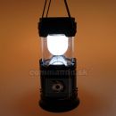 Kempingové svetlo Solar Black Charging Camping Latern 1W+6Led SH-5800T