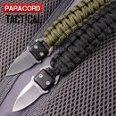 Survival Paracord Tactical multi náramok s nožom čierny