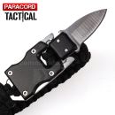 Survival Paracord Tactical multi náramok s nožom čierny