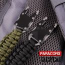 Survival Paracord Tactical multi náramok s nožom čierny