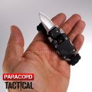 Survival Paracord Tactical multi náramok s nožom čierny