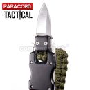 Survival Paracord Tactical multi náramok s nožom zelený