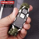 Survival Paracord Tactical multi náramok s nožom zelený