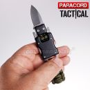 Survival Paracord Tactical multi náramok s nožom zelený