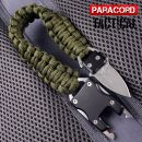 Survival Paracord Tactical multi náramok s nožom zelený