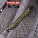 Survival Paracord Tactical multi náramok s nožom zelený