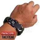 Survival Paracord Tactical multi náramok s nožom zelený