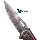 Damaškový zatvárací nôž Canis lupus Damascus knife 73 Layers 18925