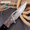 Damaškový zatvárací nôž Canis lupus Damascus knife 73 Layers 18925