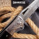 Damaškový zatvárací nôž Canis lupus Damascus knife 73 Layers 18925