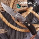 Damaškový zatvárací nôž Canis lupus Damascus knife 73 Layers 18925