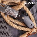 Damaškový zatvárací nôž Canis lupus Damascus knife 73 Layers 18925