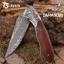 Damaškový zatvárací nôž Mystery Damascus knife 73 Layers 18926