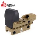 Kolimátor RED Dot Sight Square Guerilla Optics 21/22mm Tan