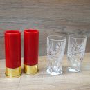 Poháriky 40ml 4ks 12 GAUGE ShotGun Shell Shot Glasses