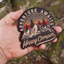 ADVENTURE AWAITS Happy Camper Patch 3D nášivka PVC