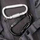 Karabínka 8cm Black so zámkom Aluminum Carabiner