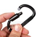 Karabínka 8cm Black so zámkom Aluminum Carabiner