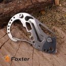 Karabínka FOXTER MULTI 8cm Stainless Steel na kľúče