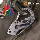 Karabínka FOXTER MULTI 8cm Stainless Steel na kľúče