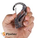 Karabínka FOXTER MULTI 8cm Stainless Steel na kľúče