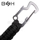 Survival karabinka Paracord Keyring Black čierna BR-007