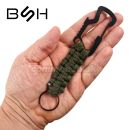 Survival karabinka Paracord Keyring OLIVE zelená BR-007