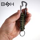 Survival karabinka Paracord Keyring OLIVE zelená BR-007