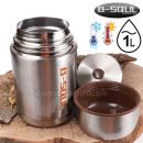 B-SQUL obedár Nerez Stainless Steel 1000ml