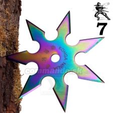 Vrhacia hviezdica Ninja Shuriken Rainbow 7 cípa