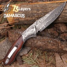 Damaškový zatvárací nôž Mystery Damascus knife 73 Layers 18926