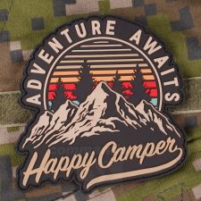 ADVENTURE AWAITS Happy Camper Patch 3D nášivka PVC