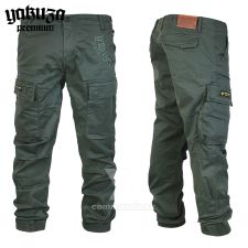 Yakuza Premium nohavice cargo pants dark olive 3751