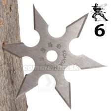 Vrhacia hviezdica Ninja Shuriken Chrom 6 cípa