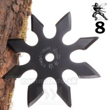 Vrhacia hviezdica Ninja Shuriken Black 8 cípa