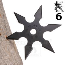 Vrhacia hviezdica Ninja Shuriken Black 6 cípa