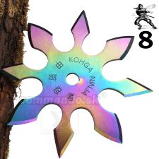 Vrhacia hviezdica Ninja Shuriken Rainbow 8 cípa