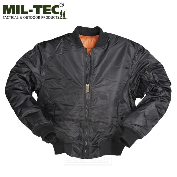 US TYP MA1® Pilot Jacket čierna bombera PES Black Miltec®