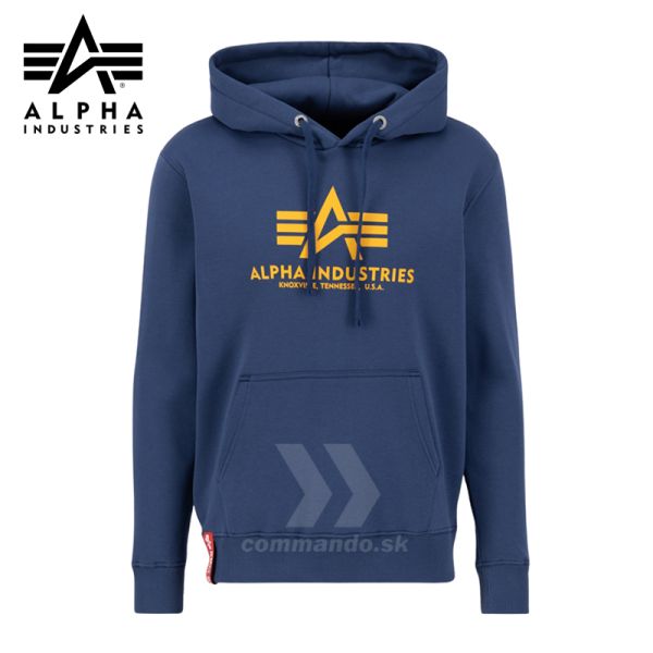 Alpha Industries Mikina Basic Hoody new navy/wheat