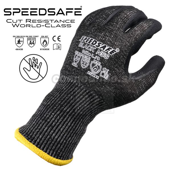 SpeedSafe N5S Black rukavice proti porezaniu