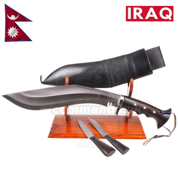 Original Nepal KUKRI IRAQ Black Sheath 10" Hand Made Khukuri