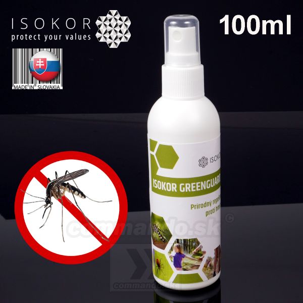 Isokor GreenGuard repelent sprej proti komárom a kliešťom 100ml