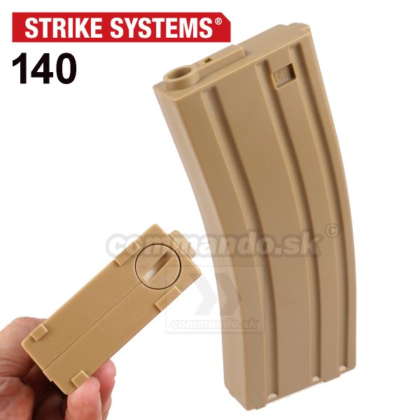 Airsoft zásobník Strike System M4/M16 AEG 140BB LowCap Tan