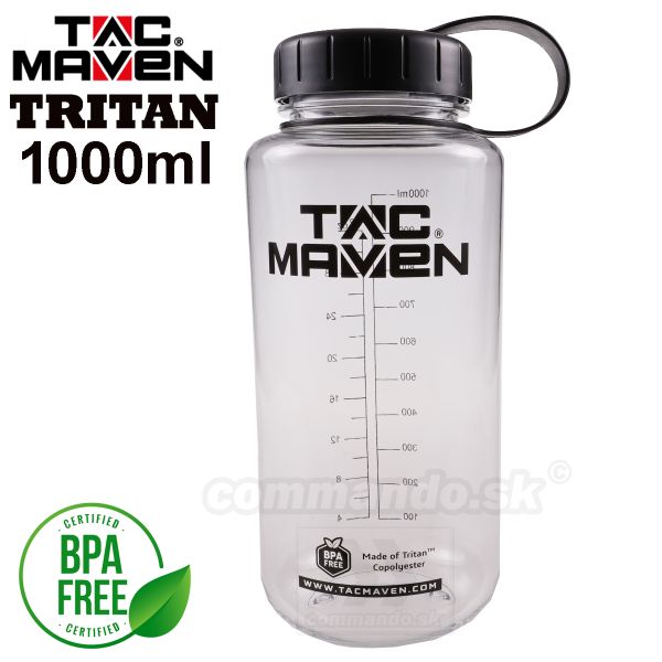 Tac Maven NORMAN fľaša 1000ml Tritan Bottle Pentagon® číra