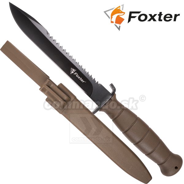 Vojenský nôž FOXTER Dark Earth 29cm s puzdrom