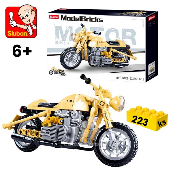 Stavebnica SLUBAN Model Bricks Armádna motorka M38-B0959