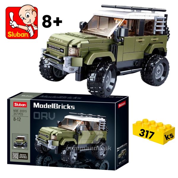 Stavebnica SLUBAN Model Bricks Anglický SUV automobil M38-B1015