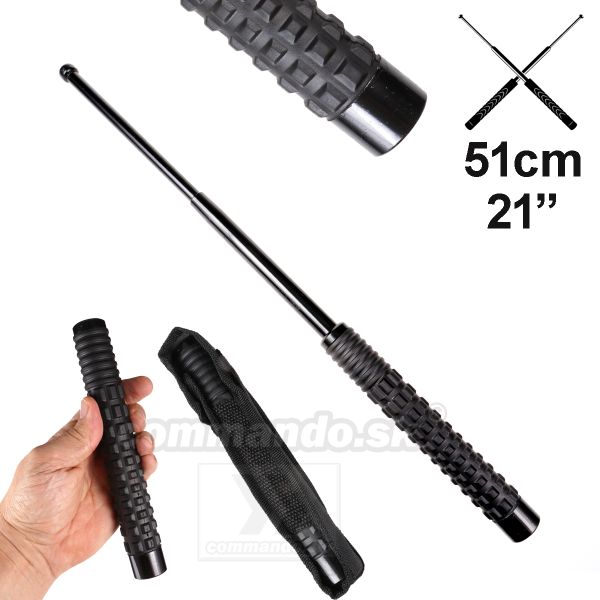 Teleskopický obušok 21" 51cm Telescopic Baton Black