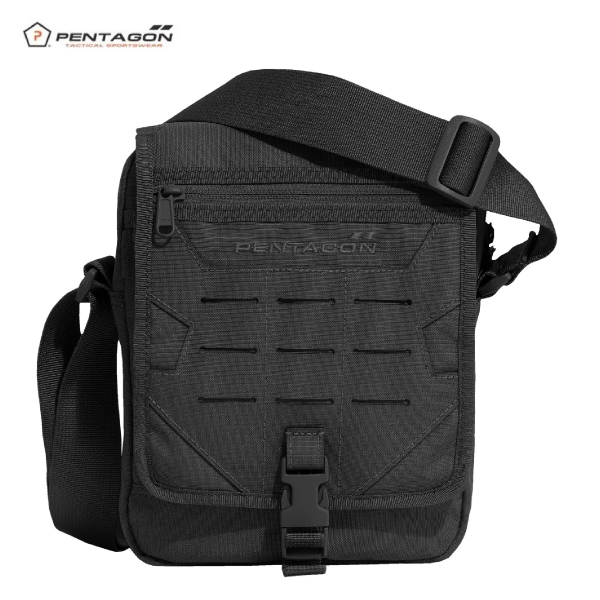 Taška cez rameno MESSENGER BAG Pentagon čierna