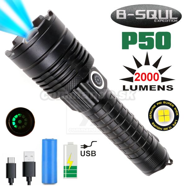 B-SQUL P50 Extra Strong 2000 Lumen USB svietidlo